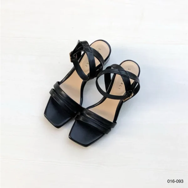 Haven Strap Block Heels Sandals in Black