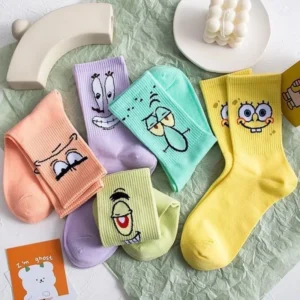SpongeBob Emoji Crew Socks Set of 5