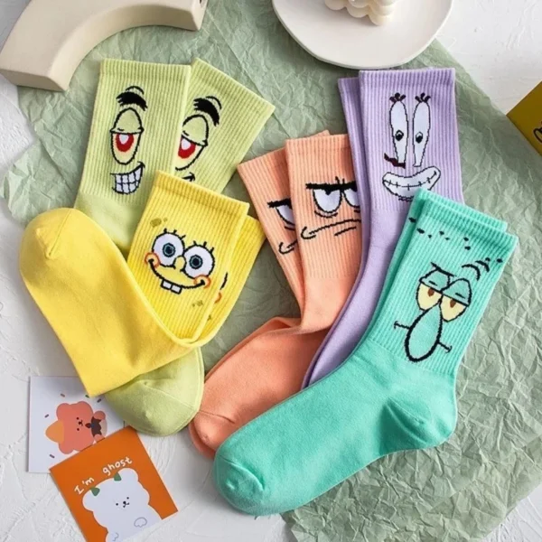 SpongeBob Emoji Crew Socks Set of 5