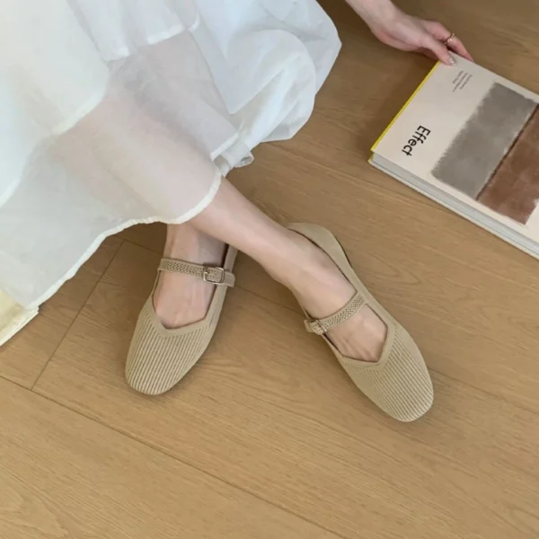 Nina Knit Mary Jane Flats