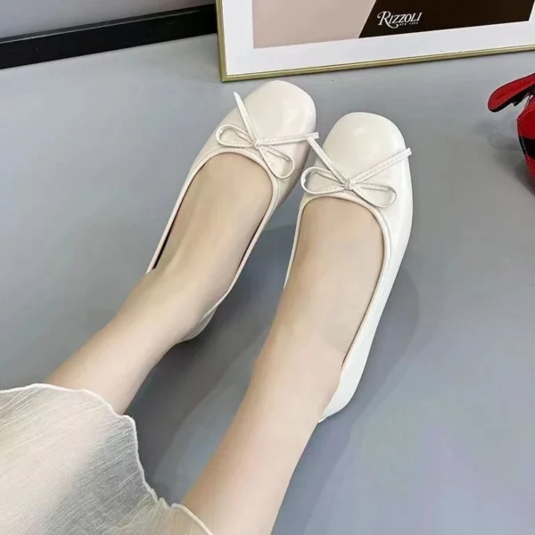 Clara Square-Toe Bow Flats